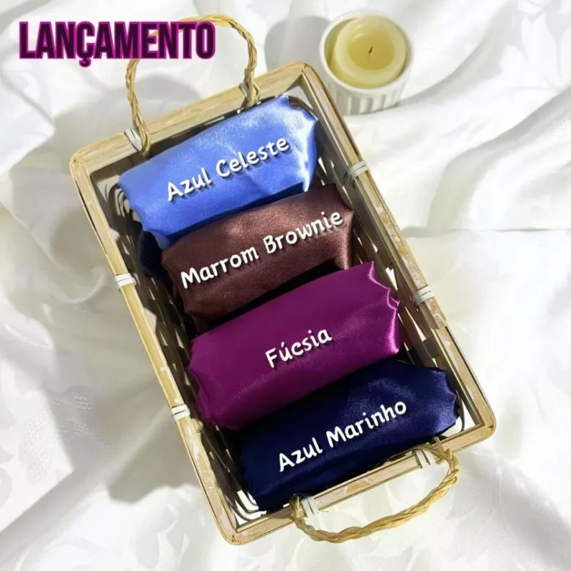 Opções de cores das fronhas de cetim